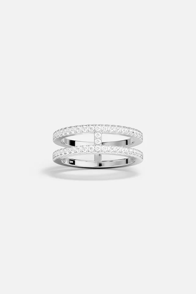 APM Monaco Croisette Cannes bague blanche zircon taille 52