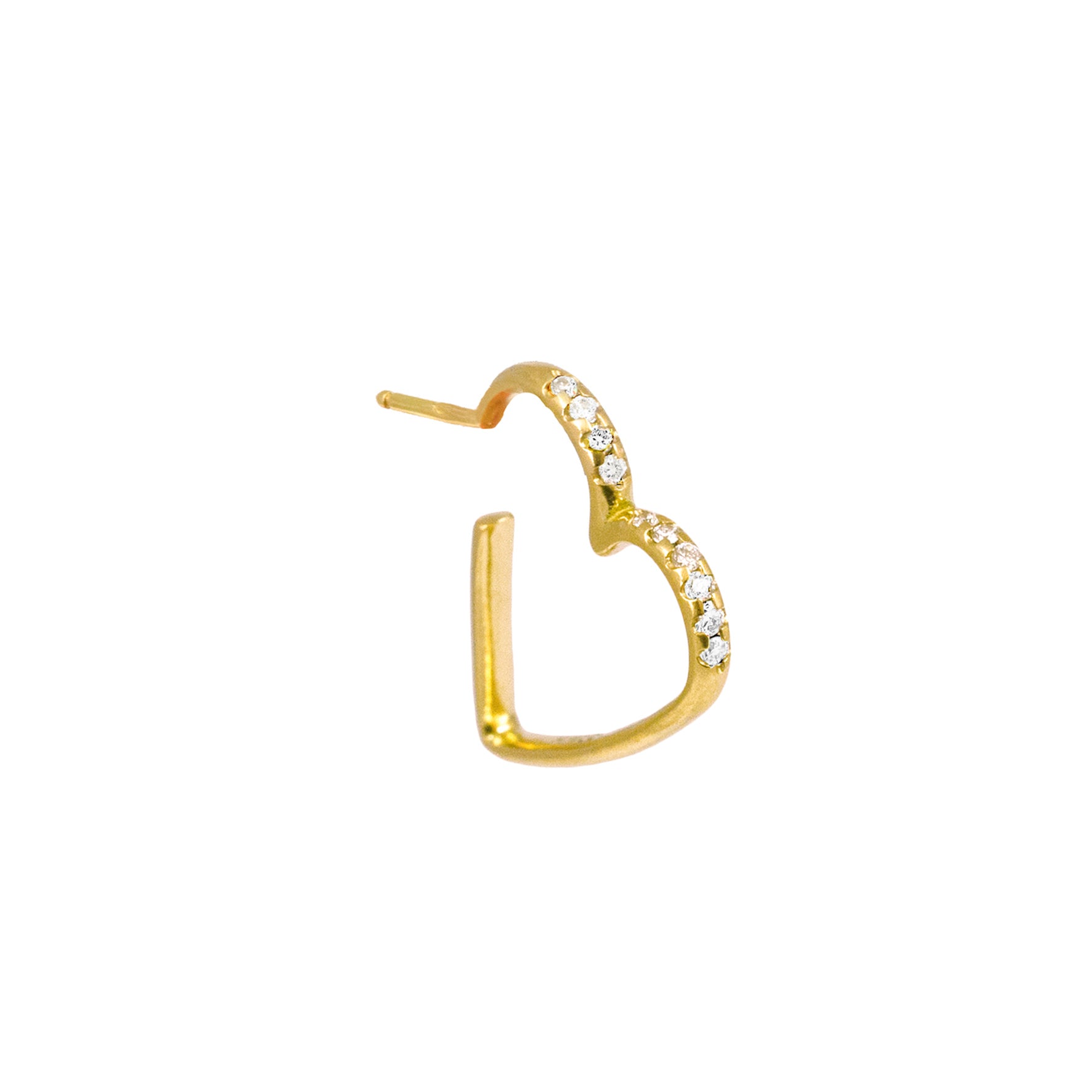 Aimée Aimer Crush créole or jaune diamants unité 0,11 ct