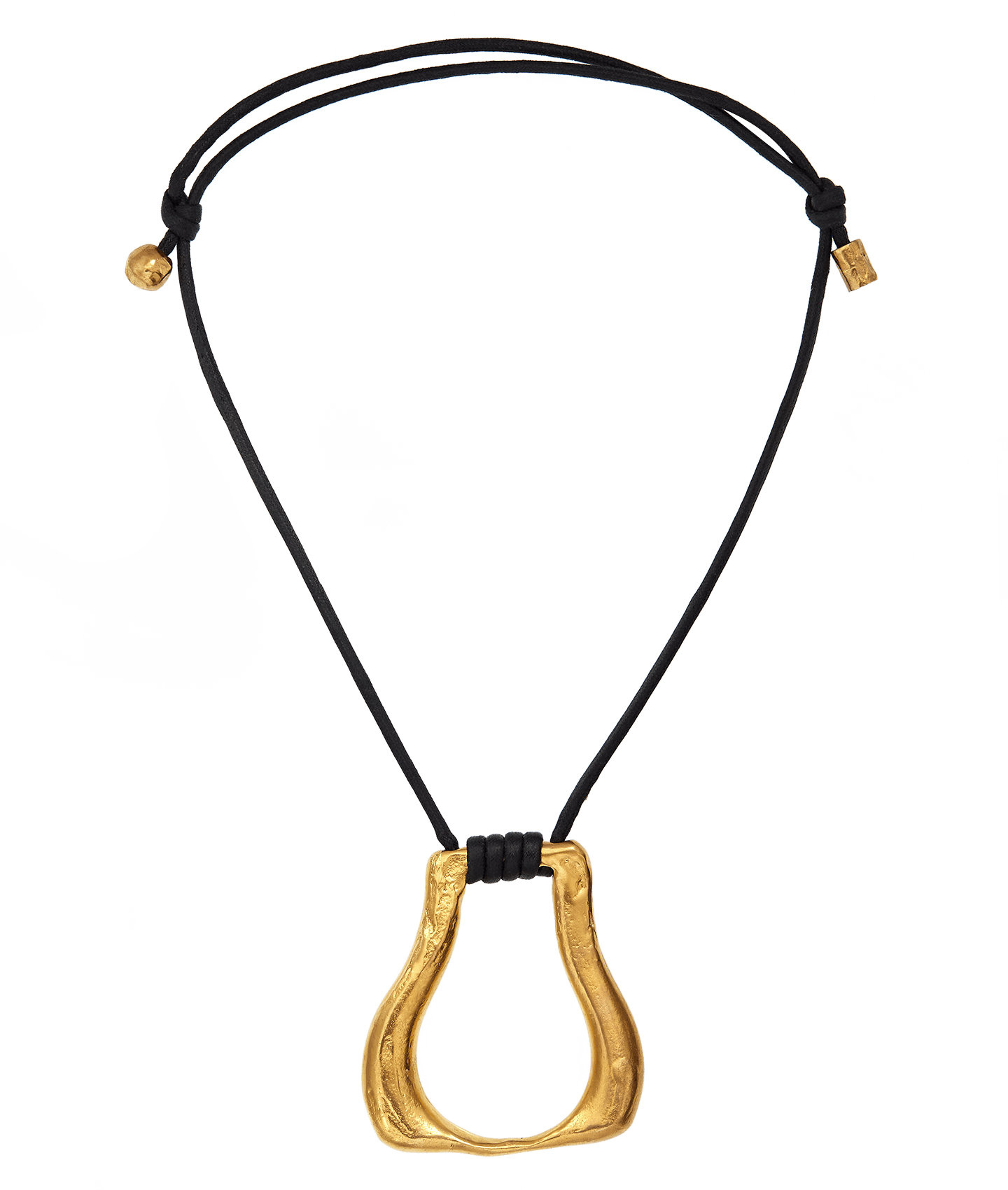 Alighieri Link of Wanderlust collier cordon noir plaqué or