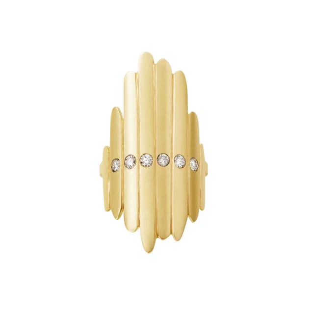 Aimée Aimer Bagues bague Longue Colline or jaune diamants 52