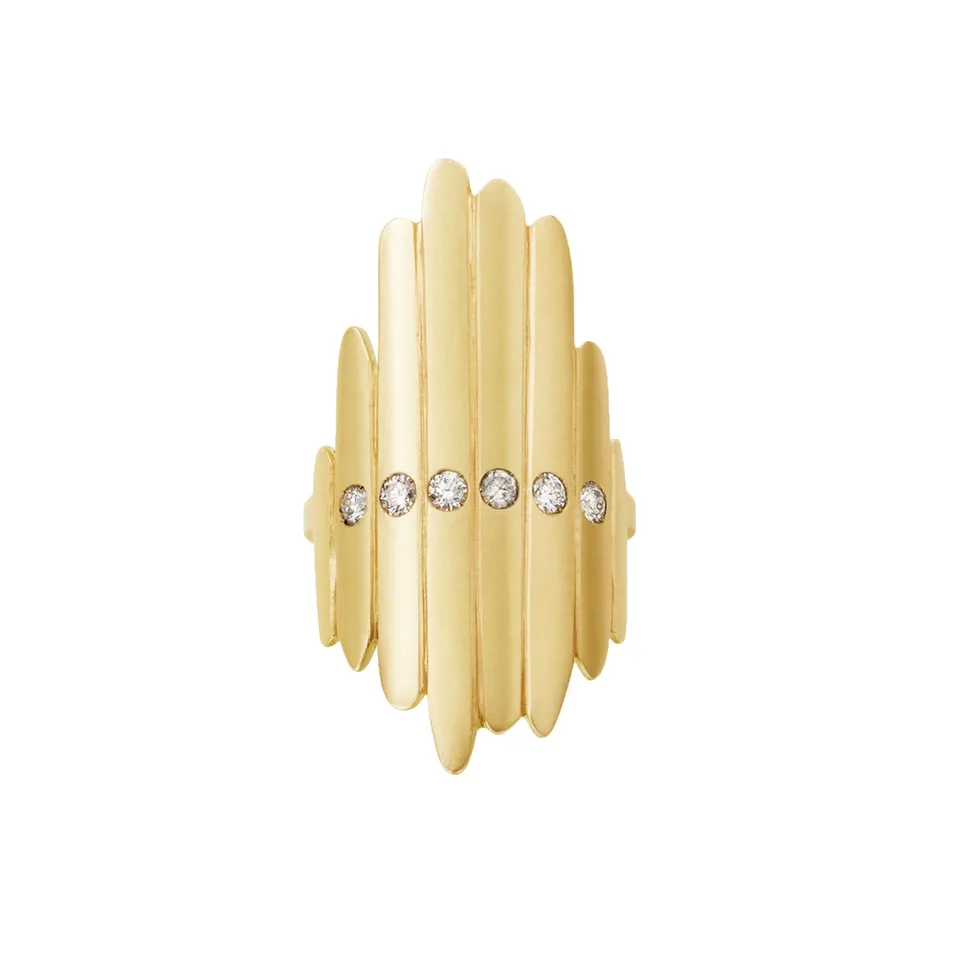 Aimée Aimer Bagues bague Longue Colline or jaune diamants 52