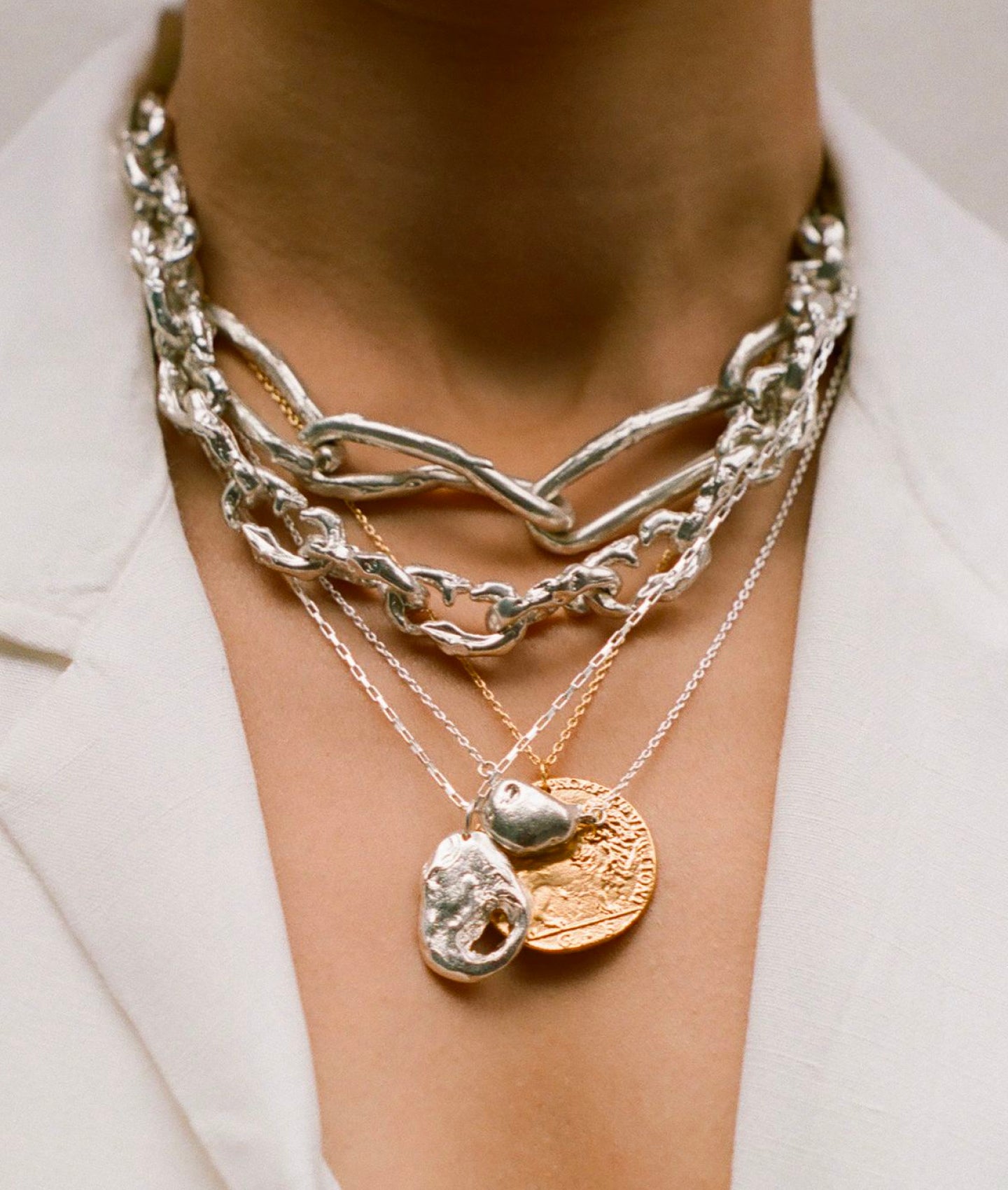 Alighieri Il Leone Medallion collier médaillon doré lion